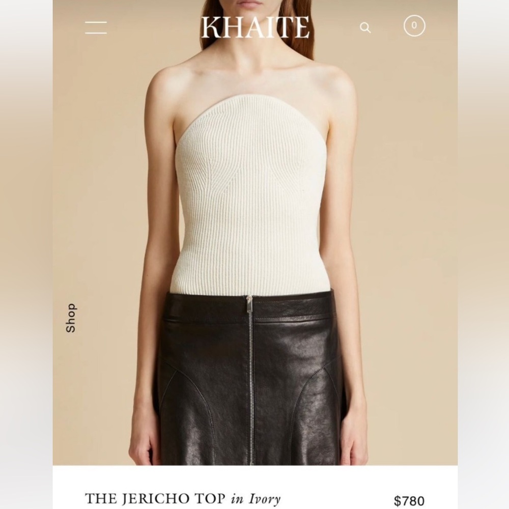 XS strapless top (not Khaite)